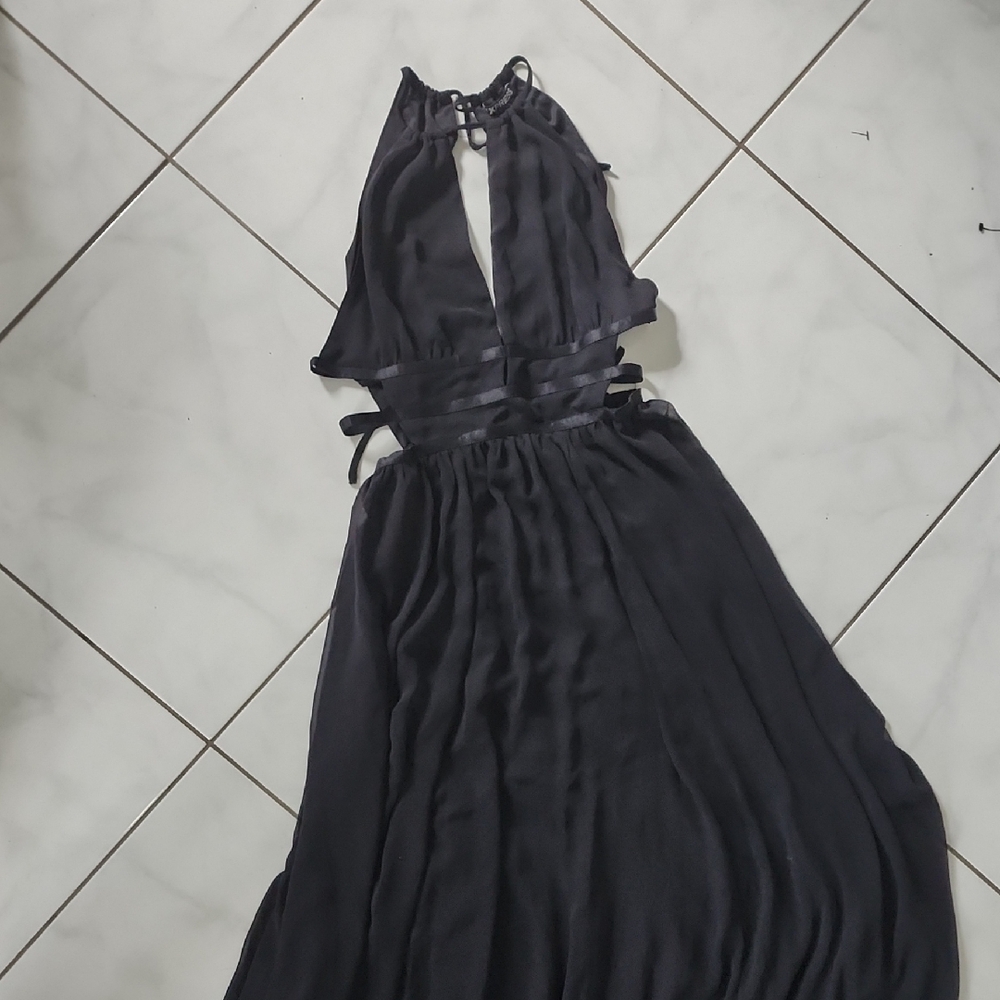 Express Black Backless Dress